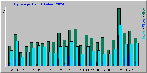 Hourly usage for October 2024