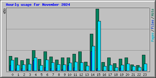 Hourly usage for November 2024