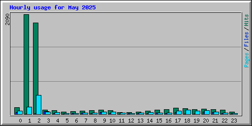 Hourly usage for May 2025