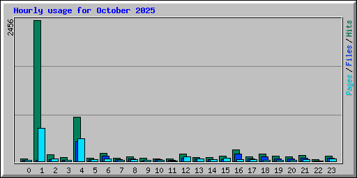 Hourly usage for October 2025