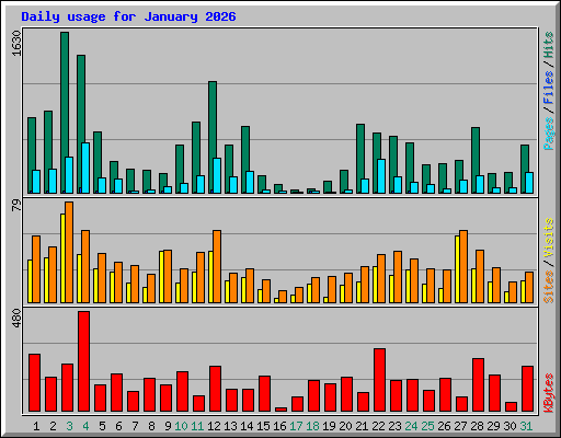 Daily usage for January 2026