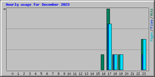 Hourly usage for December 2023