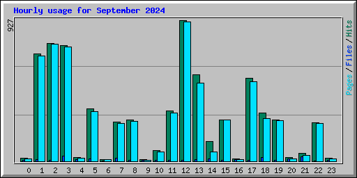 Hourly usage for September 2024