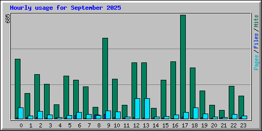 Hourly usage for September 2025