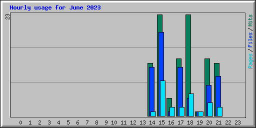 Hourly usage for June 2023
