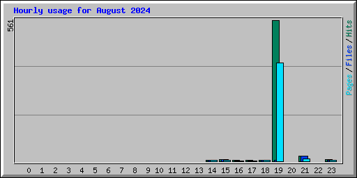 Hourly usage for August 2024