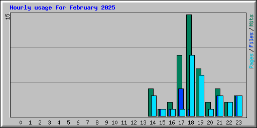 Hourly usage for February 2025