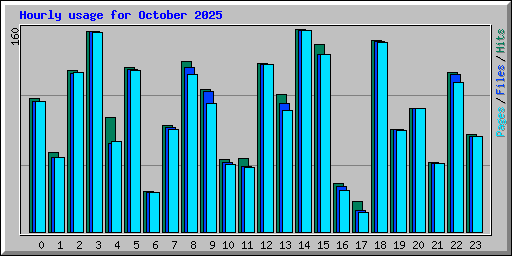 Hourly usage for October 2025