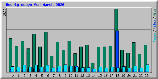 Hourly usage for March 2026
