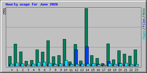 Hourly usage for June 2026