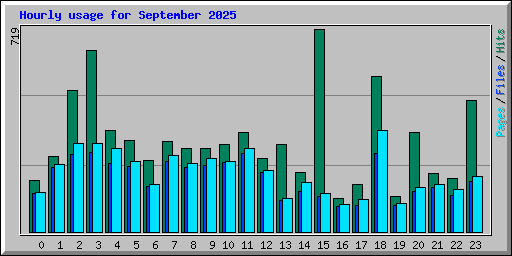 Hourly usage for September 2025