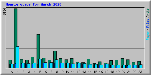 Hourly usage for March 2026