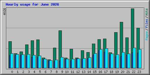 Hourly usage for June 2026
