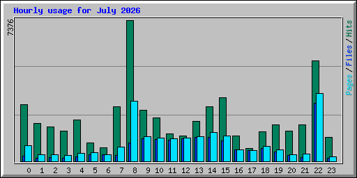 Hourly usage for July 2026