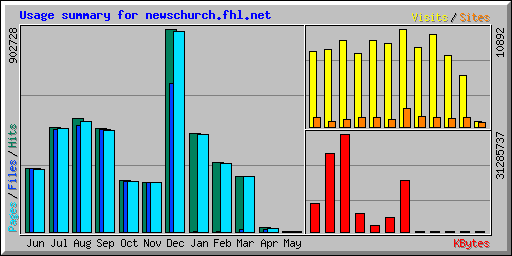 Usage summary for newschurch.fhl.net