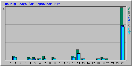 Hourly usage for September 2021