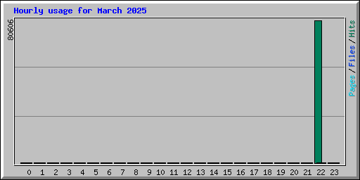 Hourly usage for March 2025