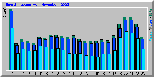 Hourly usage for November 2022
