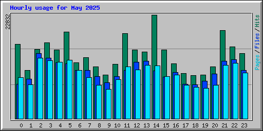 Hourly usage for May 2025