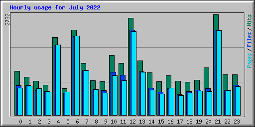 Hourly usage for July 2022