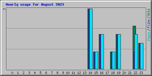 Hourly usage for August 2023