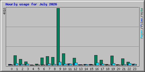 Hourly usage for July 2026