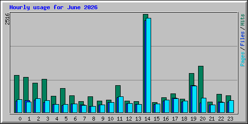 Hourly usage for June 2026