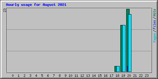 Hourly usage for August 2021
