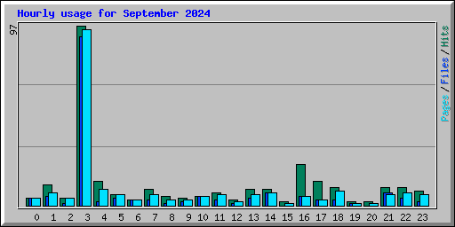 Hourly usage for September 2024
