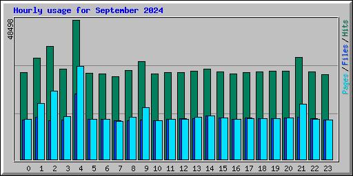 Hourly usage for September 2024