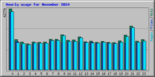 Hourly usage for November 2024