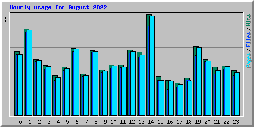 Hourly usage for August 2022