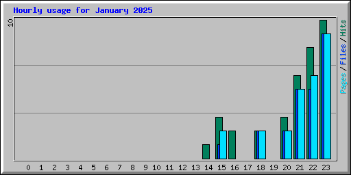 Hourly usage for January 2025
