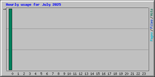 Hourly usage for July 2025