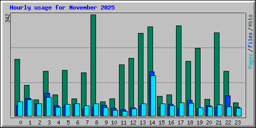 Hourly usage for November 2025
