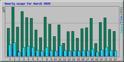 Hourly usage for March 2026