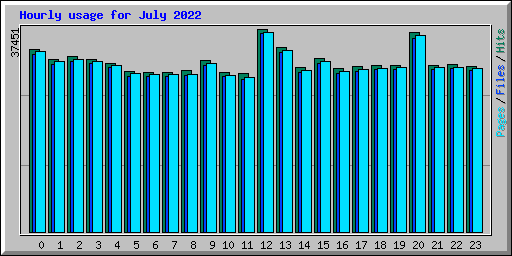 Hourly usage for July 2022