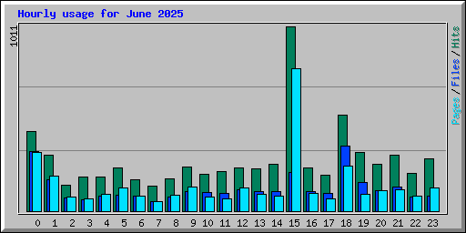 Hourly usage for June 2025