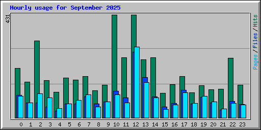 Hourly usage for September 2025