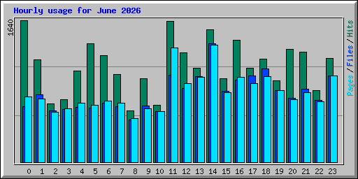 Hourly usage for June 2026