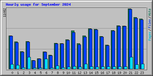 Hourly usage for September 2024
