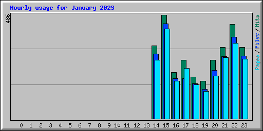 Hourly usage for January 2023