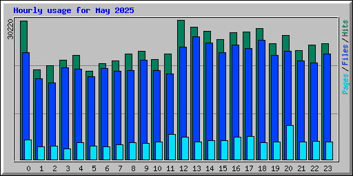 Hourly usage for May 2025