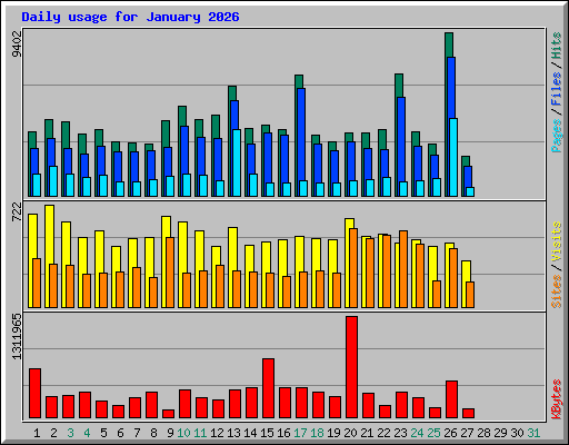 Daily usage for January 2026