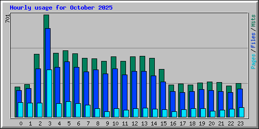 Hourly usage for October 2025