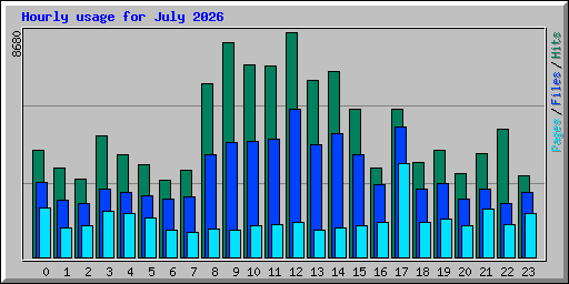Hourly usage for July 2026