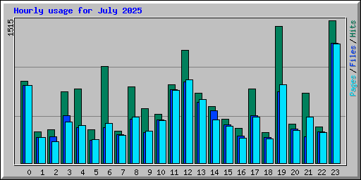 Hourly usage for July 2025