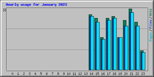Hourly usage for January 2023