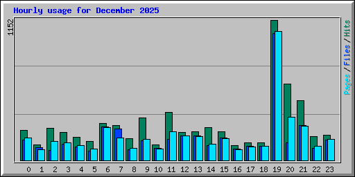Hourly usage for December 2025
