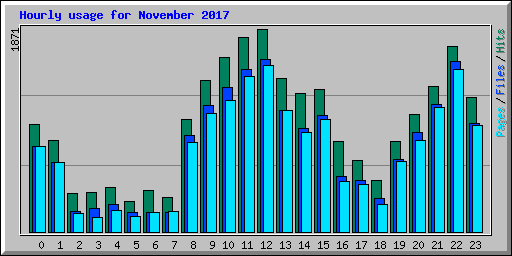 Hourly usage for November 2017